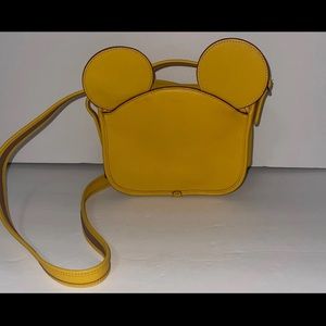 Coach Disney Mickey Minnie ears Crossbody Bag Yellow